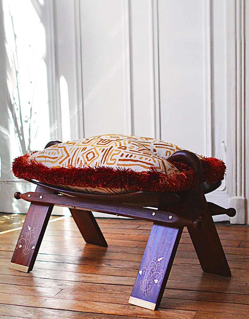 Tabouret Selle de chameaux BADAWI - Collection ADEONA