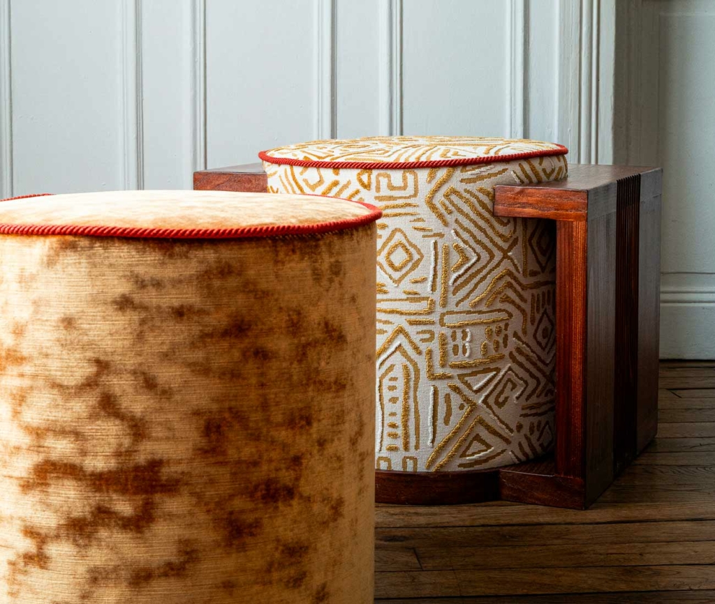 Ottoman OSMAN - Collection ADEONA et le pouf seul OSMAN